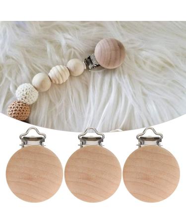 Hztyyier 5Pcs Beech Wood Pacifier Clips - Durable & Stylish Holder for Toddlers & Babies - Buy Online on GoSupps.com
