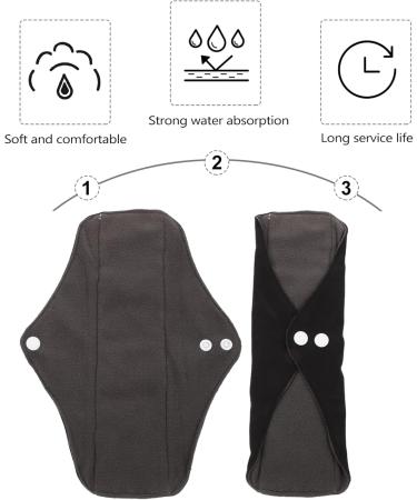 Washable Women's Bandage Pads - Reusable Menstrual Mats & Cloth Sanitary Pads - Portable Bamboo Carbon Fabric - Buy Online on GoSupps.com