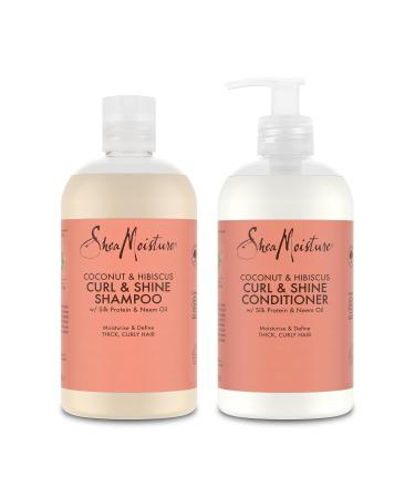 Unilever SheaMoisture Shampoo and Conditioner for thick curly hair Coconut & Hibiscus Shampoo 1x 384 ml Conditioner 1x 384 ml 2 pieces