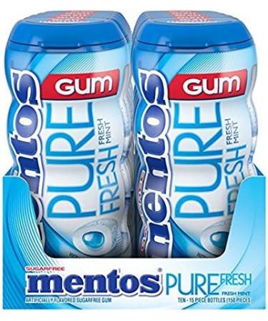 Mentos Gum Pocket Bottle Pure Fresh Mint 1.06 OZ Packs (Pack of 20) - Buy Online on GoSupps.com