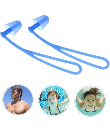 4 Pairs Waterproof Silicone Earplugs for Swimming - Corded Underwater Earplugs | Pack of 1 - Buy Online on GoSupps.com