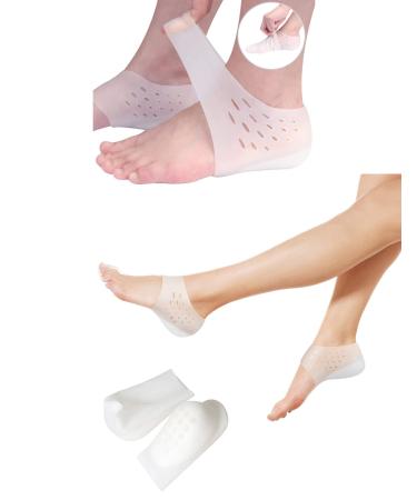 Height Increase Insole Invisible Soft Sole Insoles Shoe Lifts Silicone Socks Heel Protector Lifts Add Height Inserts Pads Pain Relieve Elevator Taller Footbeds Heightening 6cm/2.36in 6 cm (2.4 Inch)