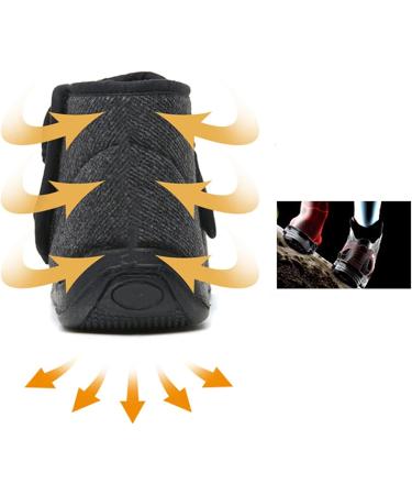 MisFun Diabetic Winter Shoes for Seniors with Swollen Feet - Black, Size 10 - Buy Online on GoSupps.com