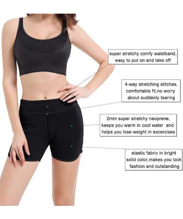 Neoprene Wetsuit Shorts for Water Sports - Black Medium Cut - Buy Online on GoSupps.com