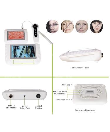 Rchargeable Skin Diagnosis Hair Analyzer 50X Three Spectra and 200X Magnification Skin Detector with 5 Inch Digital LCD Screen for Home Beauty Salon Spa - Buy Online on GoSupps.com