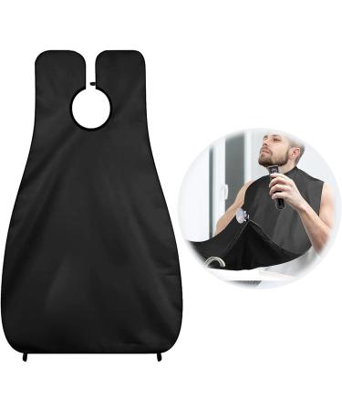 Hioip Beard Catcher Beard Shaving Apron Bib with 2 Suction Cups Beard Hair Catcher Cutting Cape for Shaving & Trimming Waterproof Non-Stick Grooming Cloth for Men Grooming (Black) - Buy Online on GoSupps.com