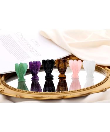 Buy Xiannvxi 38mm Tiger Eye Guardian Angel Crystal Statue - Healing Gemstones & Reiki Gifts - Buy Online on GoSupps.com