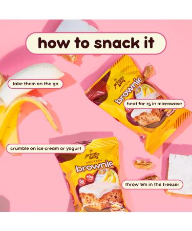 Prime Bites High Protein Brownie (12 Per Box, Banana Nut) - 19g of Protein, 5g of Collagen, Gluten Free, Low Sugar Treat, Delicious Protein Snack - Buy Online on GoSupps.com