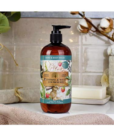The English Soap Company Hand & Body Wash 500ml - (Jasmine & Wild Strawberry) - Buy Online on GoSupps.com