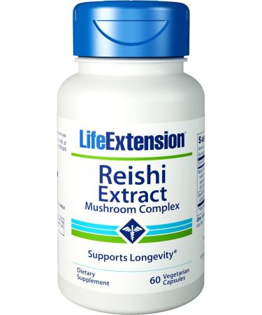 Life Extension Reishi Extract Mushroom Complex - 60 Vegetarian Capsules | Immune Support & Stress Relief - Buy Online on GoSupps.com