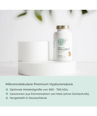 High-Dosed Hyaluronic Acid Capsules 500mg - 90 Vegan Capsules for Healthy Skin & Bones - 3 Month Supply with Zinc - Buy Online on GoSupps.com