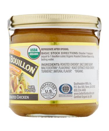 Organic Roasted Chicken Base by Better Than Bouillon - 8-Ounce Jar (Pack of 2) | USDA Organic | 38 Servings - Buy Online on GoSupps.com