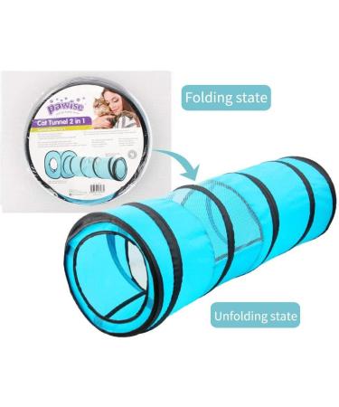 Pawise Cat Tunnel and Cube Pop Up Playset - Collapsible Indoor Outdoor Kitten Toys - Buy Online on GoSupps.com