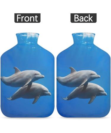 2L Delphin Hot Water Bottle - Pain Relief for Menstrual Cramps & Cold Feet | PVC Warming Bag for Heat Therapy & Ice Compression | International Shipping - Buy Online on GoSupps.com