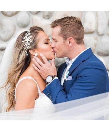 Yean Starfish Bride Wedding Headband - Silver Crystal Bridal Hair Accessory - Buy Online on GoSupps.com