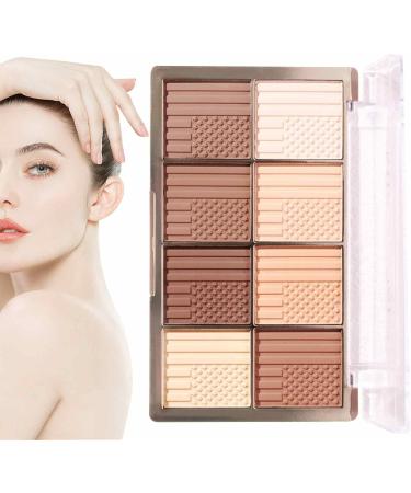 Setting Makeup Powder Waterproof Oilproof Face Makeup Palette Face Shading Powder 4 Highly Pigmented Colors for Contouring and Highlighting Shzons 02 - Buy Online on GoSupps.com