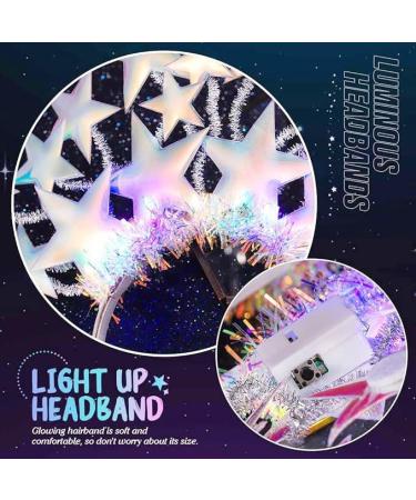 GORTIN Light Up Star Headband LED Glow Headbands Rave Party Costume Hair Band Hair Accessories for Women and Girls - Buy Online on GoSupps.com