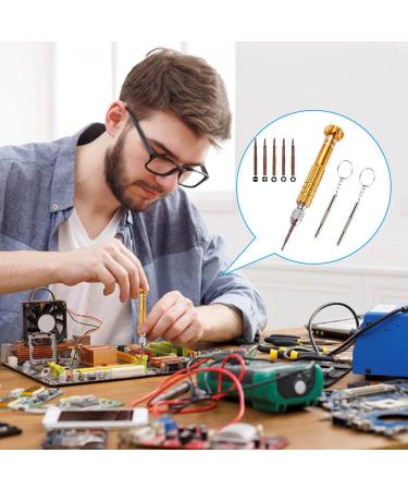Eyeglass Glasses Screwdriver  Mini Eyeglass Glasses Repair Kit  Multifunctional Small Screwdriver for Laptop  Watch(Yellow) - Buy Online on GoSupps.com