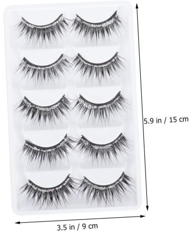 minkissy 5 Pairs Eyelashes Cat Eyes Look Faux Lashes Fluffy Dramatic Lashes for Halloween Faux Lashes Wispy Dense Eyelash False Eyelash Full Make up Eye Makeup Stickers Artificial Fiber - Buy Online on GoSupps.com