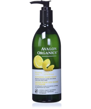 Avalon Organics Glycerin Hand Soap Lemon 12 Ounce (Pack of 3)