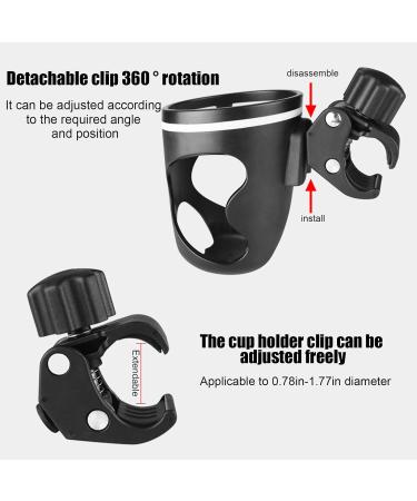 2 Pcs Cup Holder for Walker - Walker Cup Holder | Cup Phone Holder Anti-Slip Design Not Easy to Slip for Stroller Electric Scooter Wheelchair Ondian - Buy Online on GoSupps.com