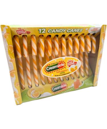 Orange Creamsicle Flavored Christmas Holiday Candy Canes 12 Count Perfect For Stocking Stuffers - Buy Online on GoSupps.com