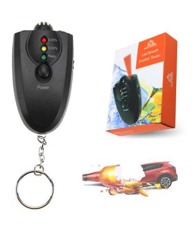 Breathalyzer Portable Professional LED Alcohol Tester Detector Meter Key Chain  for Drivers Or Home Use.