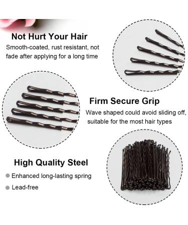100 Brown Jumbo Bobby Pins for Thick Hair with Case - Extra Large Hair Pins for Buns - Premium Tipped Hair Styling Pins for Women and Girls - 2.75 inches - Buy Online on GoSupps.com