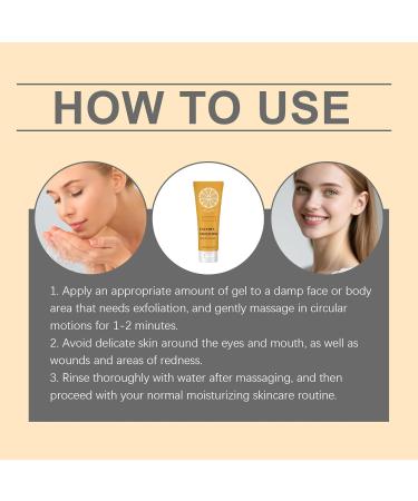 Sgjwyc Orange Enzyme Scrub Gel Peeling Gel for the face skin scrub for the body facial peeling suitable for men and women 1 piece - Buy Online on GoSupps.com