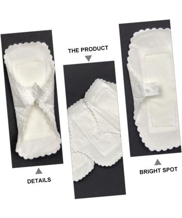 Healeved 10pcs Washable Menstrual Cloth Panties - Ultra Thin Menstrual Panty Liners for Women - White Cotton Napkin Bamboo Fabric Tape - Buy Online on GoSupps.com