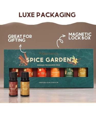 Folkulture Fall Essential Oils Set - 6 Premium Oils for Diffuser & Candle Making | Pumpkin Spice & Vanilla Spice | 60 ml - Buy Online on GoSupps.com