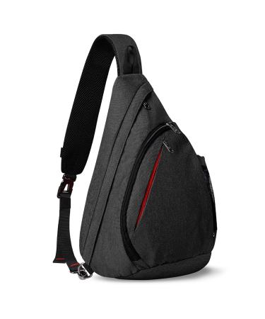 OutdoorMaster Sling Bag - Crossbody Shoulder Chest Urben/Outdoor/Travel Backpack for Women & Men (Black) Medium L07-black