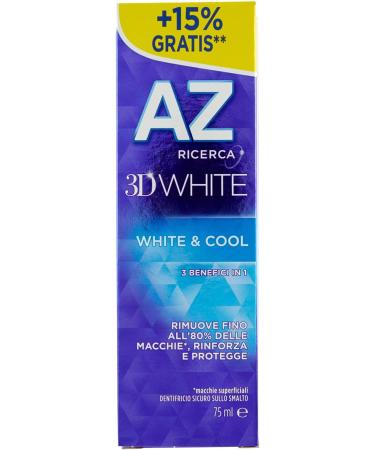 Shop AZ 3D White & Cool Toothpaste 75ml - Brighten Your Smile | Fast International Shipping - Buy Online on GoSupps.com