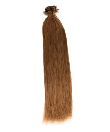 Light Brown Keratin Bonding Extensions | 100% Remy Human Hair | 25x 1g 45cm U-Tip - #12 Light Brown Long Hair Extensions - Buy Online on GoSupps.com