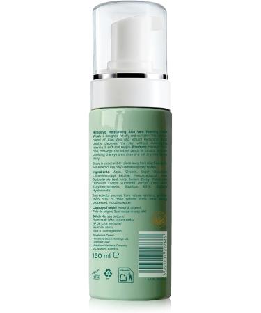 Himalaya moisturizing aloe vera foaming facial cleanser for dry and dull skin with natural hyaluronic acid and organic aloe vera mild and moisturizing cleanser 150 ml - Buy Online on GoSupps.com