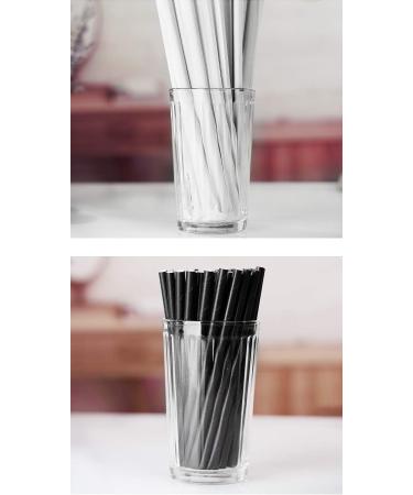 BUYERSbasics Biodegradable Black Paper Straws Individually Wrapped - Pack of 100 4-Layer Extra Strength Long-Lasting Durability Anti-Fizzing Material (1 X 100/Pack) - Buy Online on GoSupps.com