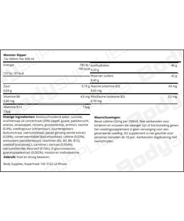  Monster Energy Monster Ripper 12 x 500 ml Jaune - Buy Online on GoSupps.com