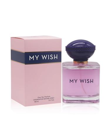 My Wish Women Perfume Long Lating Eau De Parfum Fresh And Trendy Natural Spray Fragrance For Effortless Chic 3.4 Fl Oz For Daily Used My Wish 3.4 Fl Oz (Pack of 1)