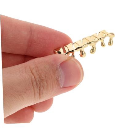  Healeved Healeved Hiphop Zestans Gold Plated Water Drop Braces Drop Tooth Caps Lower Teeth Caps Drop Tooth Caps Teeth Drop Cap Teeth Hiphop Teeth Drop Caps Gold - Buy Online on GoSupps.com