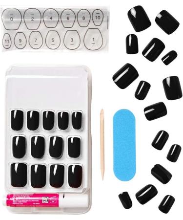 KISS Gel Fantasy Ready-to-Wear Gel Nails - Aim High Style Black Nail Kit - Buy Online on GoSupps.com