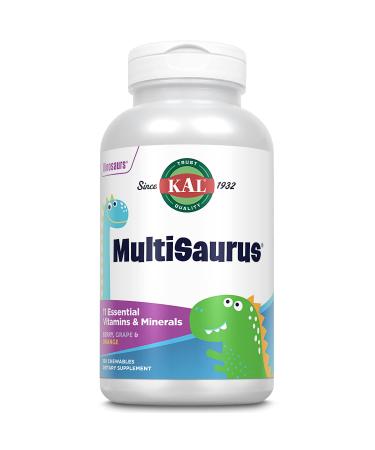 KAL MultiSaurus Vitamins and Minerals Berry Grape & Orange 180 Chewables - Buy Online on GoSupps.com