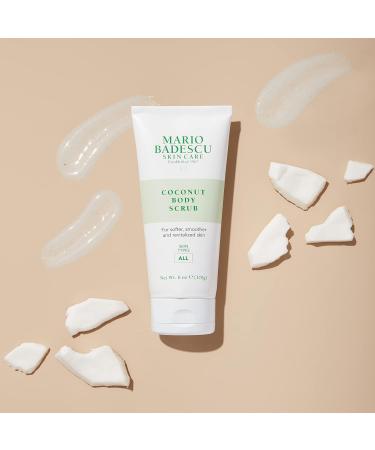 Mario Badescu Coconut Body Scrub 6 OZ | Softening Scrub for All Skin Types | Niacinamide & Salicylic Acid Formula | International Shipping Available - Buy Online on GoSupps.com