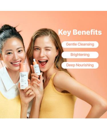 Hanskin Vitamin C Glow Duo Powder Facial Cleanser & Sheet Mask Set | Gentle Exfoliation Hydration & Radiant-Looking Skin | Korean Skincare Routine for Dull Dry & Sensitive Skin K-Beauty - Buy Online on GoSupps.com