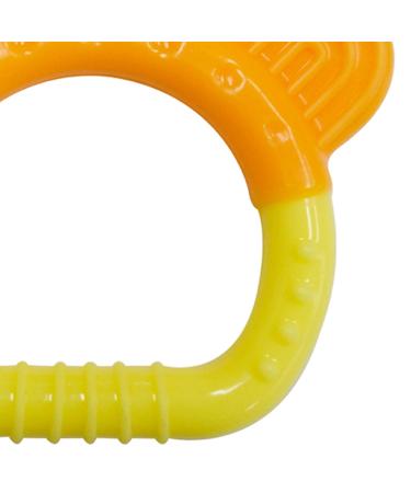 PREMYO Silicone Teething Ring for Babies - Cooling Relief BPA-Free & Soft - Reduces Teething Pain - Orange Yellow - Buy Online on GoSupps.com