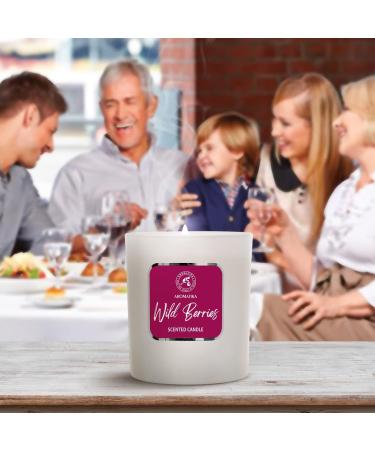 Wild Berries Scented Candle - Luxury Aromatherapy Soy Wax - 45 Hours Burn Time - Perfect Gift for Home - 200g - Buy Online on GoSupps.com