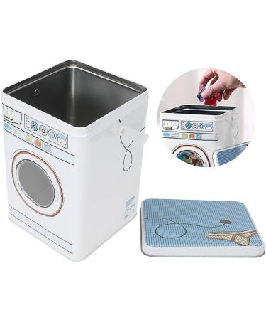 Ejoyous Washing Powder Box Metal Detergent Storage Box with Lid Detergent Container Detergent Box Washing Powder Jar Washing Machine Appearance Gift - Buy Online on GoSupps.com