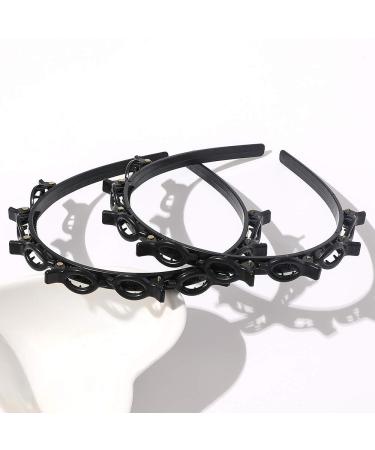 Stylish Headbands for Women & Girls - Thin Plastic Braided Hair Bands with Clips for Workouts - YHHFG-019 - Buy Online on GoSupps.com