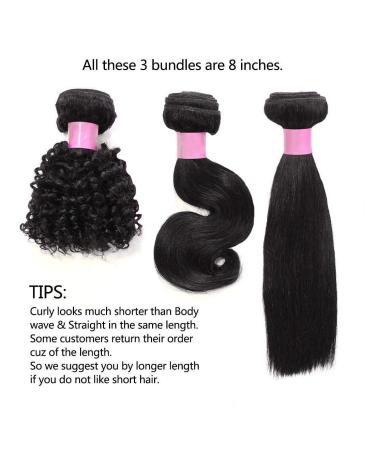 Emol Hair 9A Brazilian Curly Hair Bundles - Virgin Human Hair Weave (14-18 inch 300g) - Kinky Natural Color Remy Hair - Buy Online on GoSupps.com