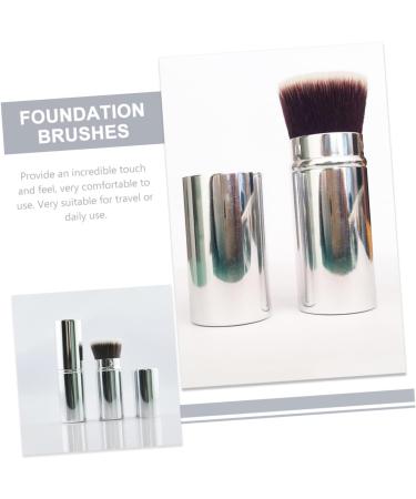 minkissy Retractable Makeup with Cover Cosmetic Applicator Foundation Brush Retractable Blush Brush Makeup Tool Retractable Powder Brush Makeup Supplies Artificial Fiber Telescopic - Buy Online on GoSupps.com