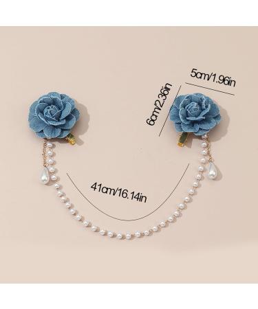 Chinese Flower Hair Clip With Pearl Cosplay Headwear For Woman Girls Taking Photo Shopping Travel Non-slip Hairpin Hair Barrettes For Daily Life Small Lovely Hair Barrettes For Woman Small Hair - Buy Online on GoSupps.com